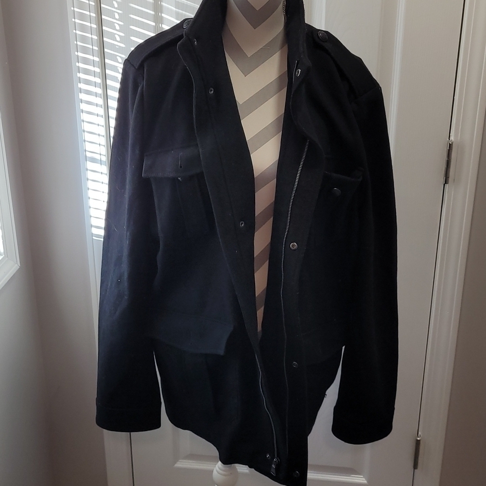 Express sz XL black wool coat